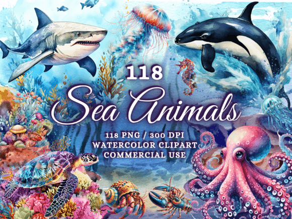 Download Sea Animals Clipart - Sea Animals Png - Sea animals clipart Collection