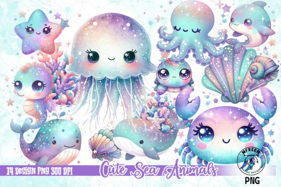 Download Cute Sea Animals Clipart PNG - Sea animals clipart Collection